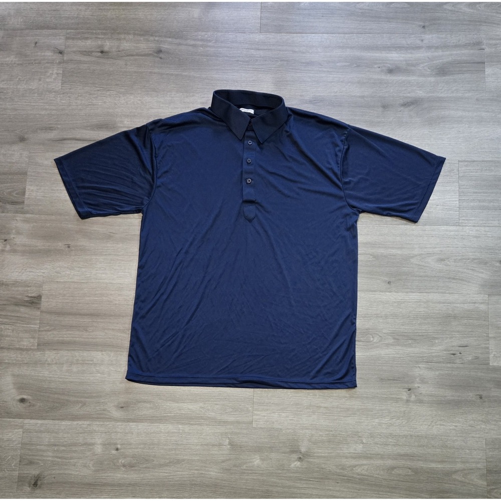Collars and Co Dress Collar Polo Men's 3XL Blue Short Sleeve Shirt Performance - Picture 2 of 12
